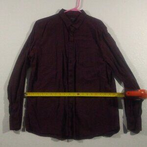Men's Marc Anthony Burgundy Slim Fit, Soft Touch 1 Pocket Long Sleeve Shirt